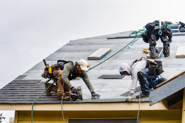 Professional Gutter Installation technician working in Laceys Spring, AL